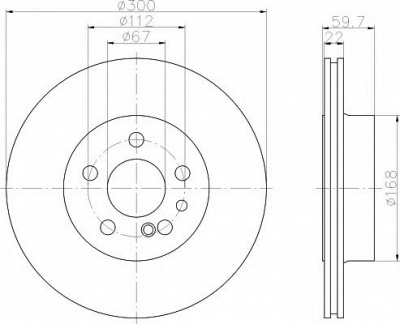HELLA PAGID 8dd355102711 -  Тормозной диск
